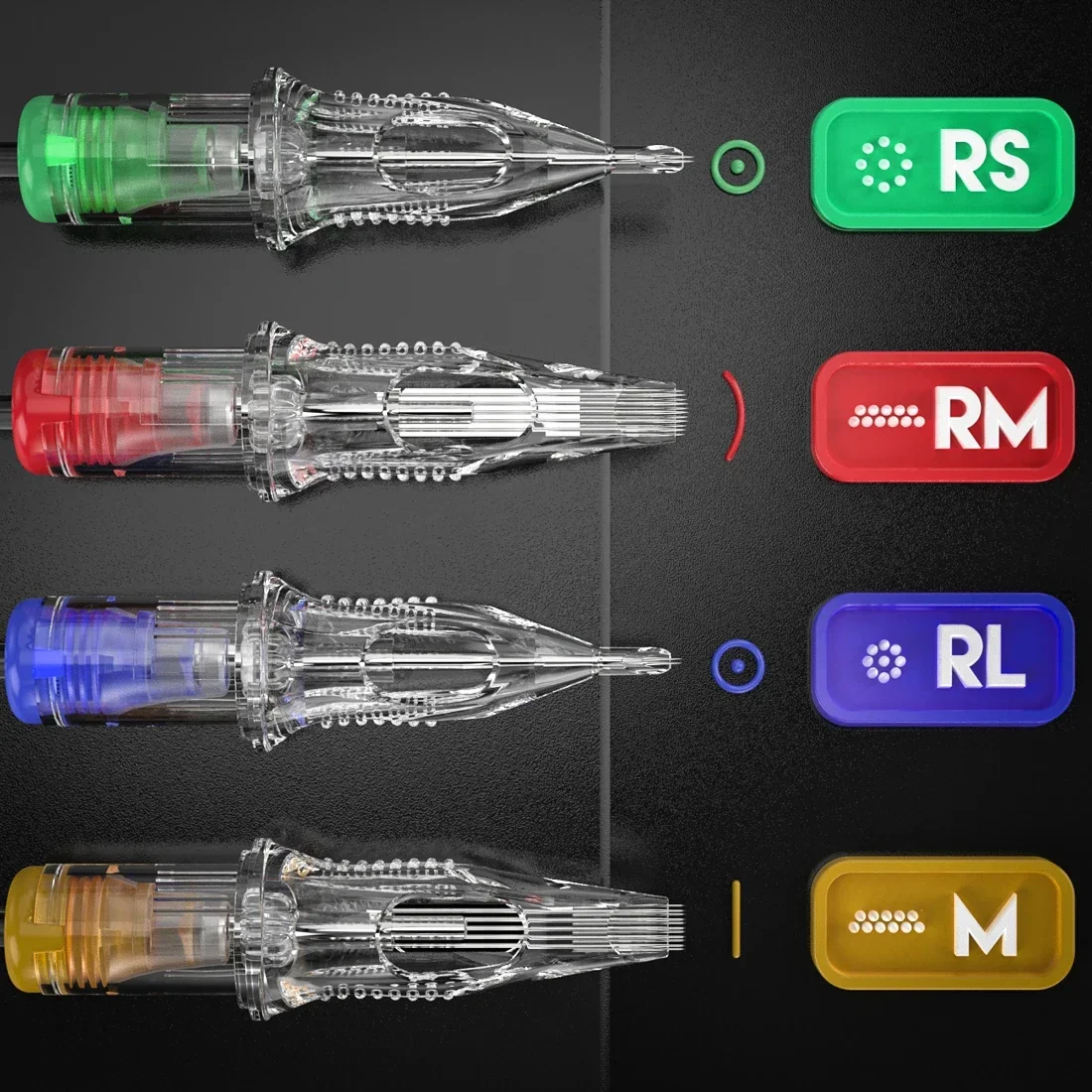 New Extreme Disposable 10pcs RL Permanent Makeup Tattoo Cartridge Needles Round Liner Tattoo Rotary Pen Supplies