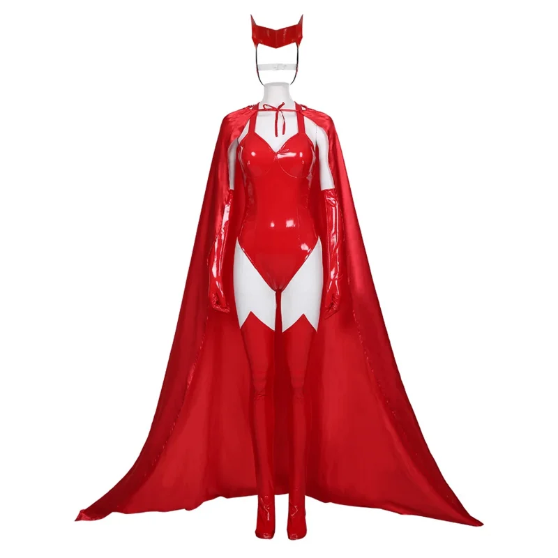 WandaVision2020- Sexy Scarlet Witch Wanda Maximoff Cosplay Costume Women Outfits Halloween Carnival Costumes AS4522