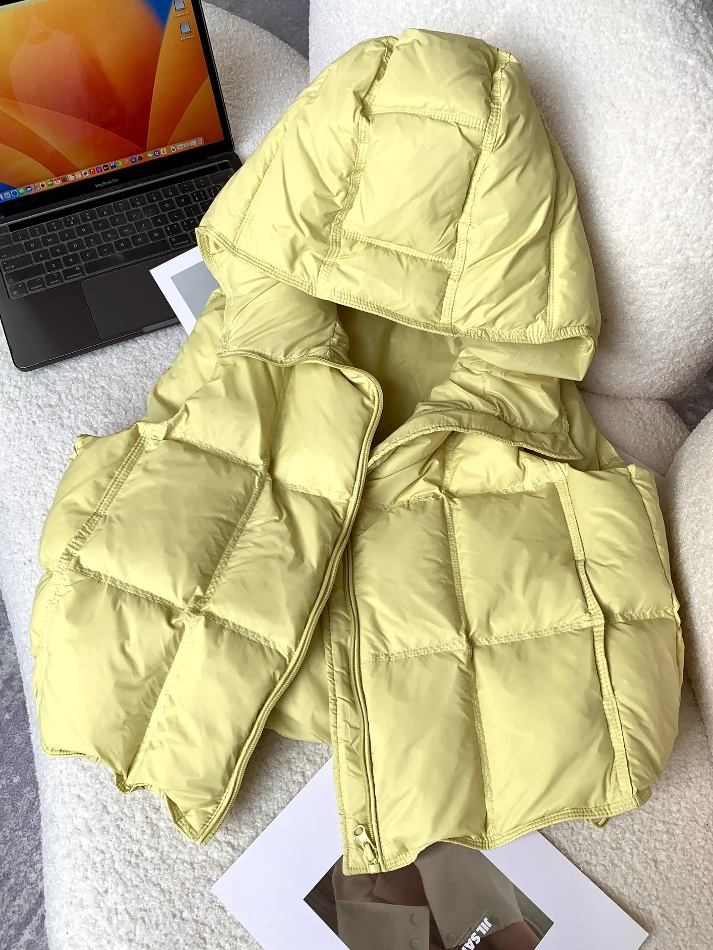 

Ort Зимний женский жилет Svel в Корейском стиле, свободный квадратный длинный размер, куртка, фиолетовый, Excellence, гардероб, поездка на работу, Sle