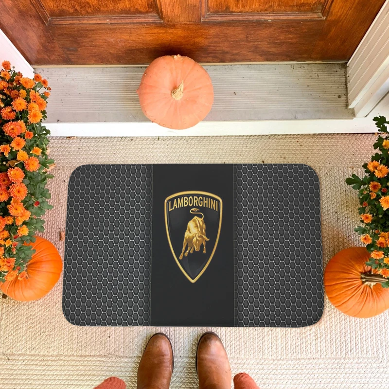 Custom Doormat Entrance Door F-Lamborghinies Porch Foot Mat Non-slip Bedroom Rug Carpet Entrance of House Home Decor Items