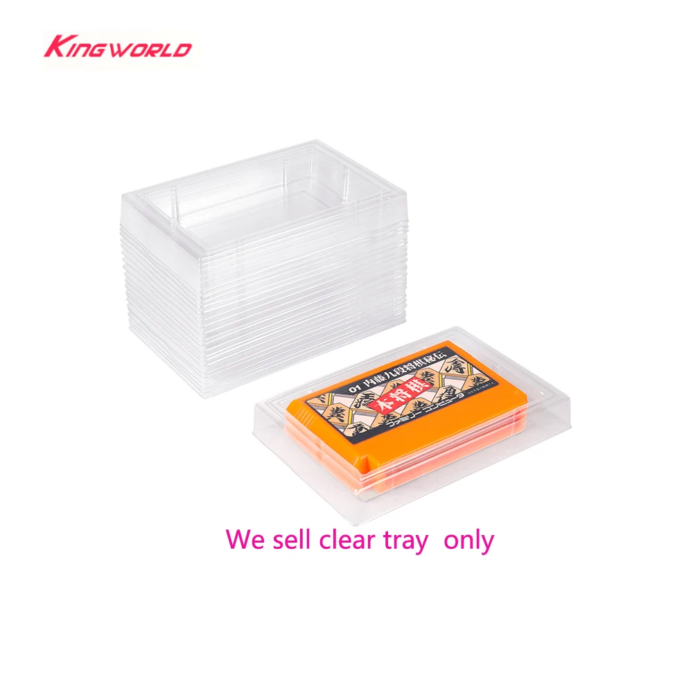 For FC Clear Inlay Plastic Cartridge Insert Inner Tray for Famicom Games Replacement Display Case Transparent Plastics Box