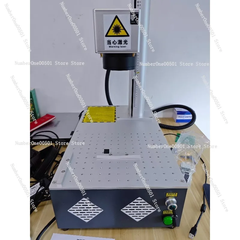 Desktop Fiber Laser Marking Machine Small Automatic Portable Metal Engraving UV Engraving Machine