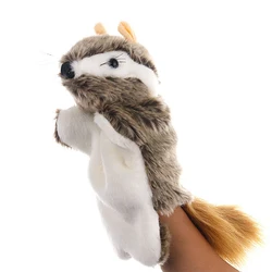 2024 New Parent-child Interaction Hand Puppet Toys Cute Squirrels Plush Dolls Baby Soothing Bedtime Storytelling Hand Puppet