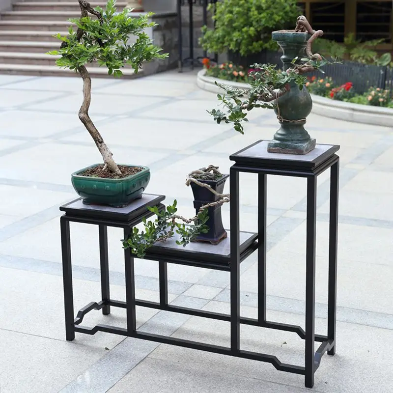Aluminum alloy outdoor flower stand Bonsai stand Green dill stand Living room Modern simple floor flower Plant  Shelf