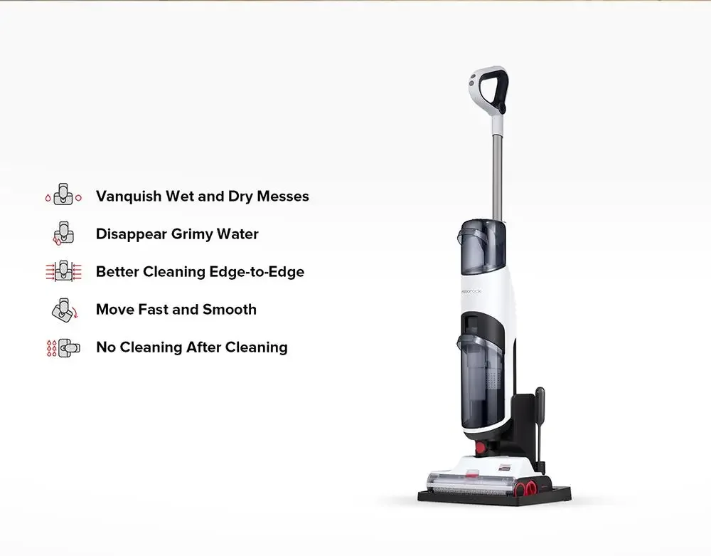 EU Warehouse Roborock Dyad 78dB 13Kpa Suction PressureWet Dry Home Industrial Wet Dry Wireless Vacuum Cleaner