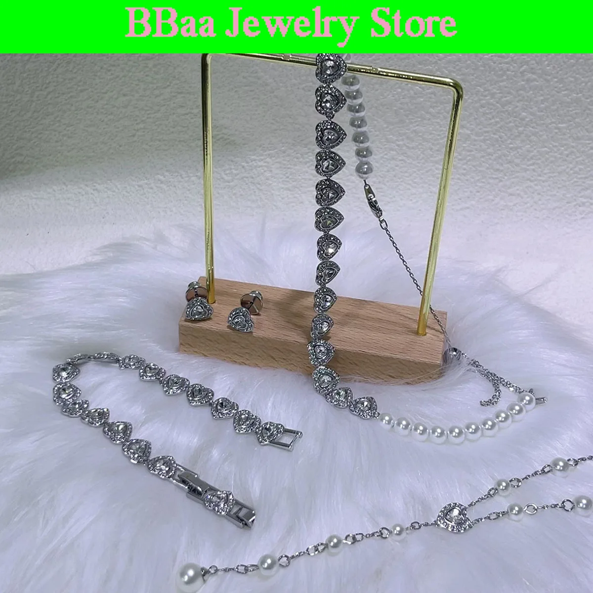

2025 New Sales Trends Jewelry Pearl Necklace Bracelet Love Earrings Exquisite Sweet and Romantic Gifts for Women's Wedding Gifts