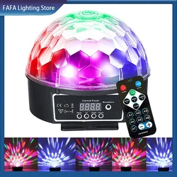 Boule magique en cristal DMX avec télécommande, 6 couleurs, effet d'éclairage de scène, DJ, fête, KTV, son de Noël, lumière activée