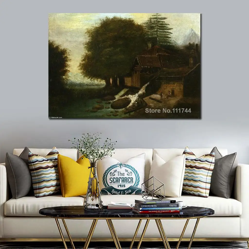 

Art Impressionism Landscape with Mill Paul Cezanne Paintings Reproduction High Quality Hand Painted