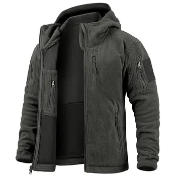 Men's Hunting Fleece Jacket Hiking Hunting Outdoor Fleece Tactical Jacket Winter Warm Full Zip Military Hoodies Multi-Pockets 2 Men's Hunting Fleece Jacket Hiking Hunting Outdoor Fleece Tactical Jacket Winter Warm Full Zip Military Hoodies Multi-Pockets 2
