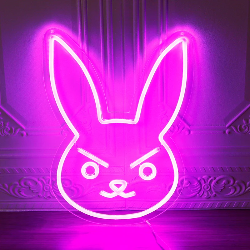 

Neon Sign Rabbit Bunny Neon Sign Dimmable Acrylic LED Neon Light Sign for Art Wall Decor Bedroom Bar Shop Store Boy Gift