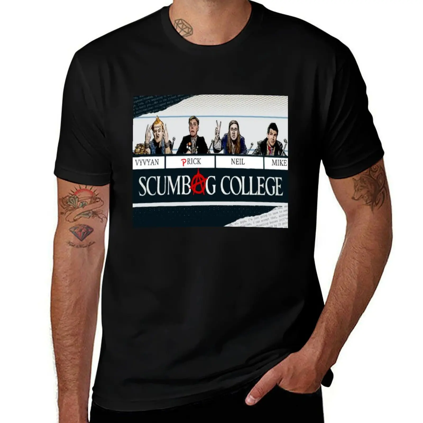 The Young Ones Scumbag College. T-Shirt Blouse cotton man t-shirts graphic t shirts mens vintage t shirts