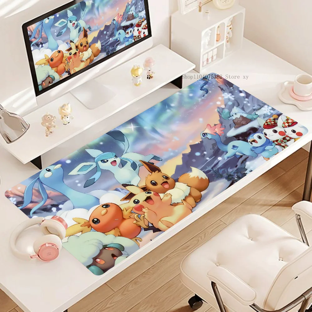 1PC Kawaii P-pokemon Non-slip Mouse Pad Suitable For Office Computers Laptops E-sports Game Desk Mats XXL Keyboard