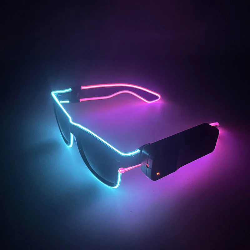 New Cool Wireless Glowing LED Light Up Glasses Luminous Neon Sunglasses For Wedding Rave Festival Party Disco Nightclub Gift