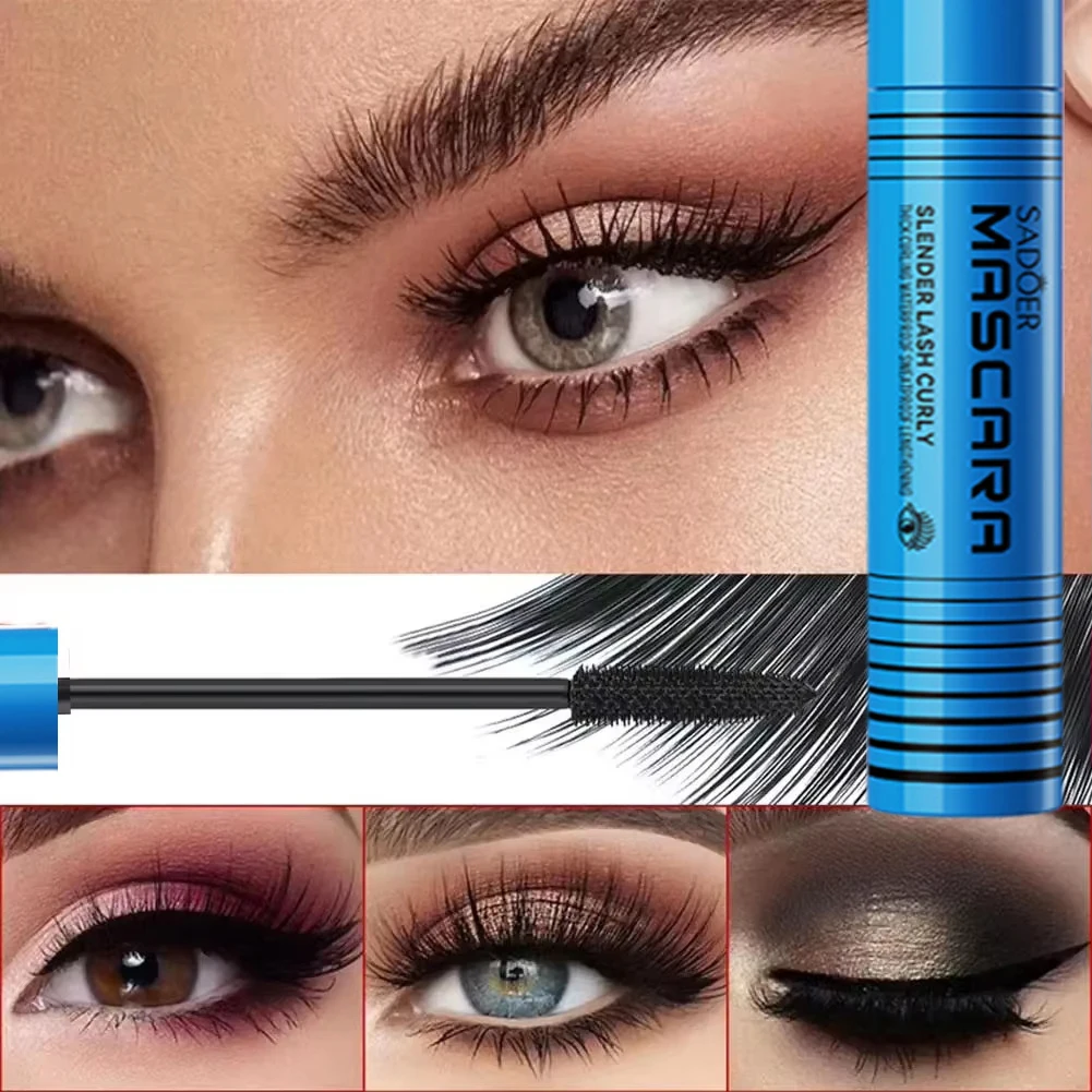 Mascara impermeabile 5D allungamento ciglia trucco da donna mascara impermeabile mascara in fibra di seta nera cosmetici coreani nuovo