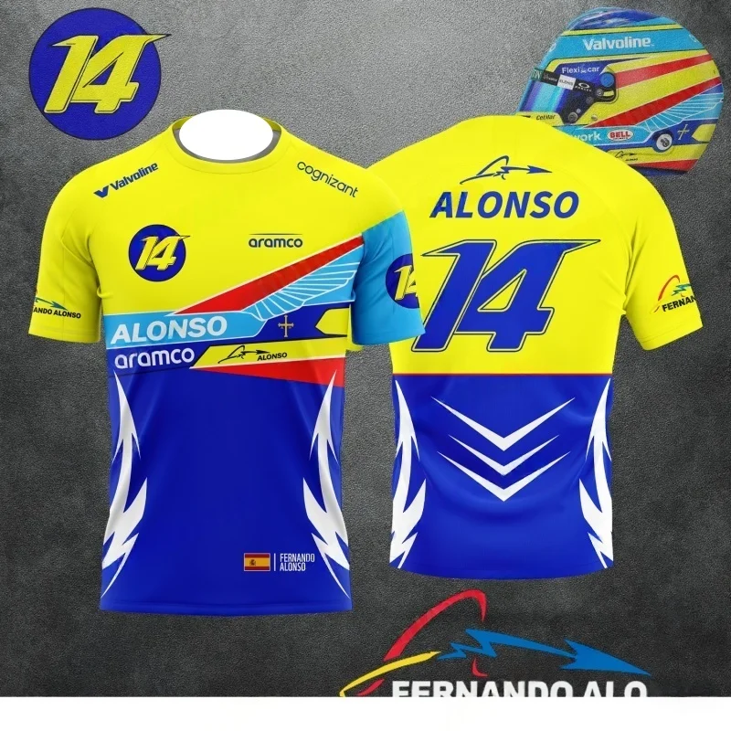 

Nuevo Número De Carrera 2026 Camiseta Con Estampado 3D Del Piloto Fernando Alonso Para Hombre Y Mujer De Manga Corta La Playa