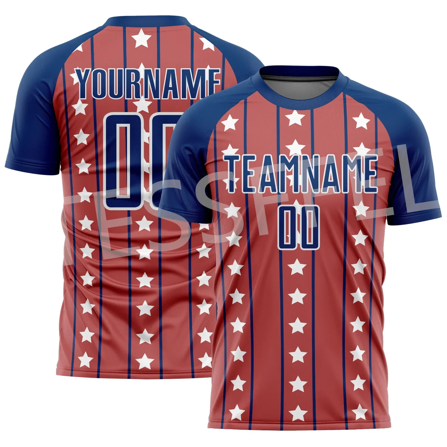 Custom Name Football Team Suits Soccer Sports Jersey Retro 3DPrint Summer Casual Harajuku T-Shirts Streetwear Short Sleeves XA1