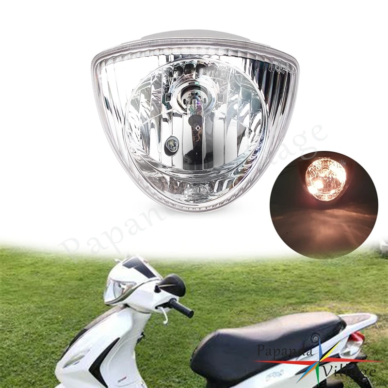 Scooter Clear Headlight E6 Front Light High Low Beam For Piaggio Fly 50 100 125 2T 4T Euro 3 Liberty 50 125 High Low Beam Light