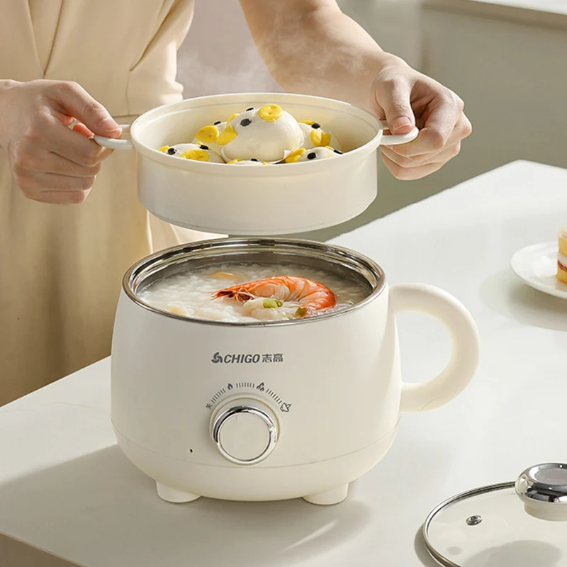 

Small Electric Cooking Pot for Dormitory Multi-Functional Steaming And Frying All-In-One Student Electric Hot Pot for Household