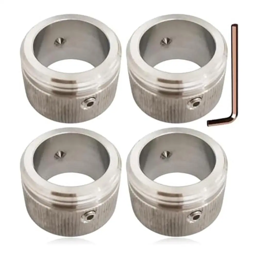 RA Type to M30x1.5 Stainless Steel Radiator Valve Adapter 4 Pack with Hex Wrench for Thermostatic Head Fitting