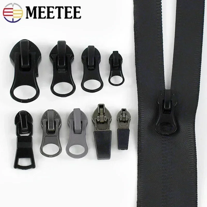 20Pcs 3# 5# 8# 10# Reversed Zipper Slider for Invisible Waterproof Zippers Nylon Zip Pull Head DIY Bag Jacket Sewing Accessories