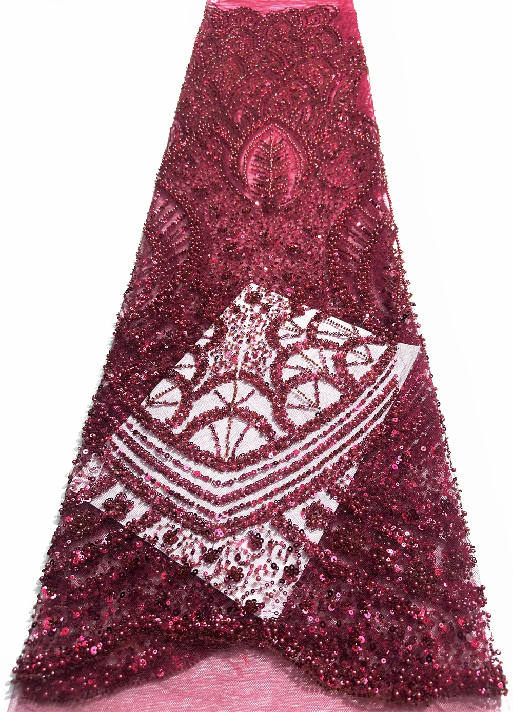 Luxury French Mesh Beaded Lace Fabric 2026 High Quality African Sequins Groom Lace Fabrics For Nigerian Wedding Dress Sewing