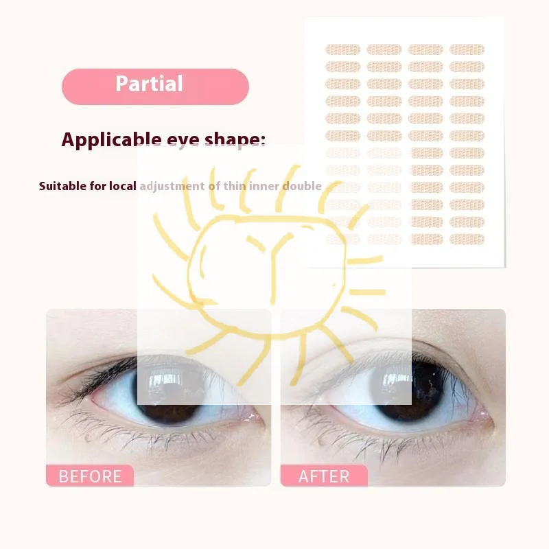 180/300/600 pces invisível nenhum traço renda ultra fino respirável local fita dupla pálpebra para o olho inchado água ativada aderência