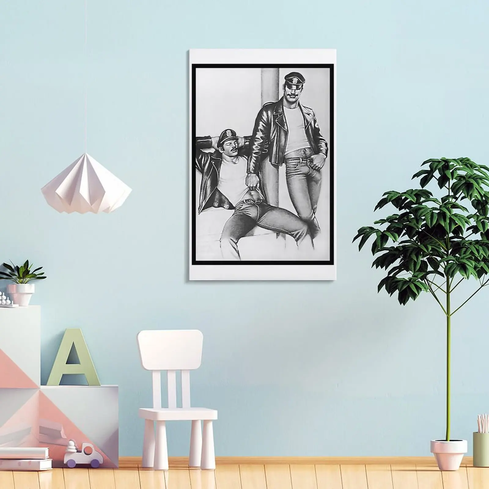 Vintage Tom of Finland - Frisky Duo Canvas Painting Decor for room Wall decoration poster poster anime