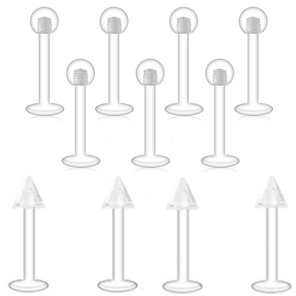 30X يختلف سيليكون مرنة حدوة الحصان الأنف الحاجب الدائري بار الأذن Labret مونرو الشفاه مسمار التجنيب ثقب 16 جرام 1.2 مللي متر