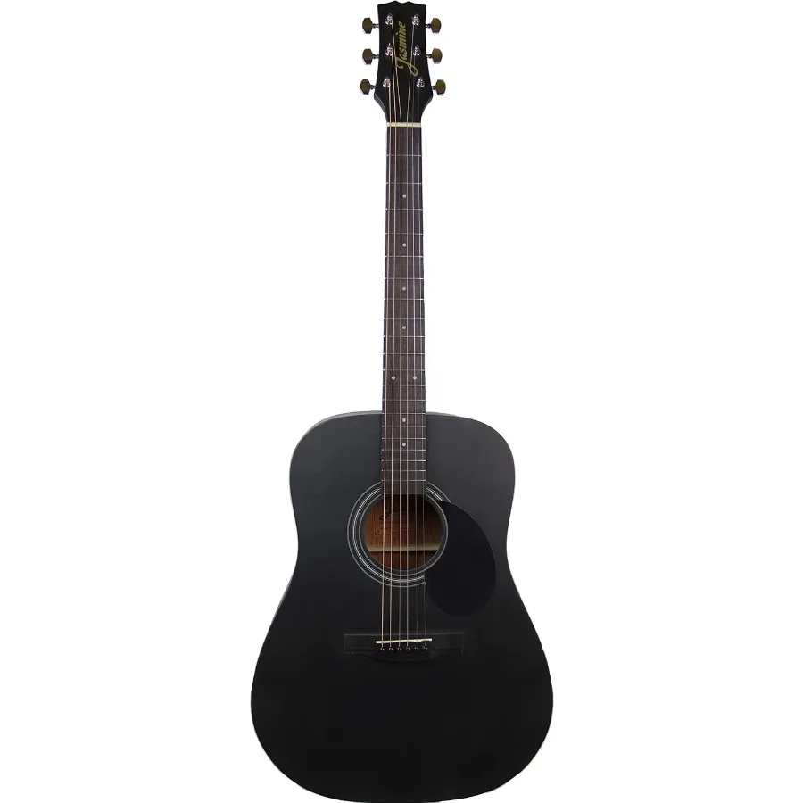 جيتار صوتي S35 Dreadnought باللون الأسود غير اللامع مع حزمة شاملة بما في ذلك أوتار حقيبة الحفلة وحزام الموالف والتعليمات