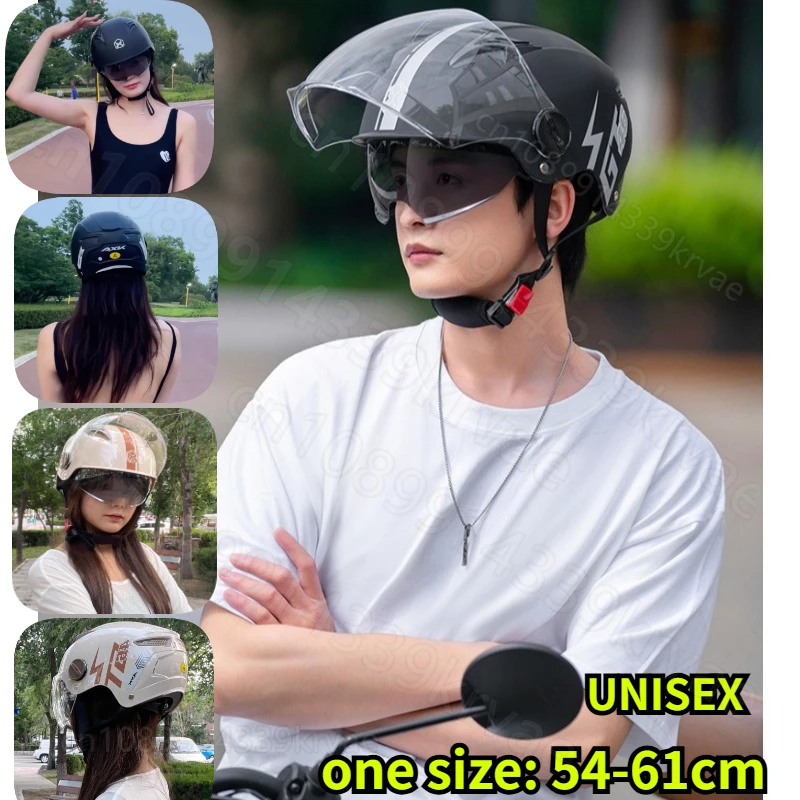 

Новые мотоциклетные шлемы унисекс из АБС-пластика, аксессуары для мотоциклов, шлем для взрослых с длинными линзами, белый матовый черный шлем с двойными линзами