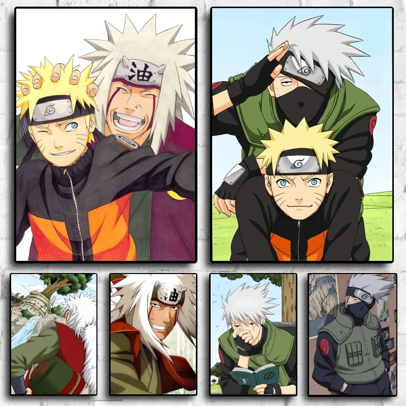 

Постер Наруто Jiraiya аниме плакаты художественные декоративные подарки для детей комната для дома подвесные Мультяшные персонажи рисунки и принты