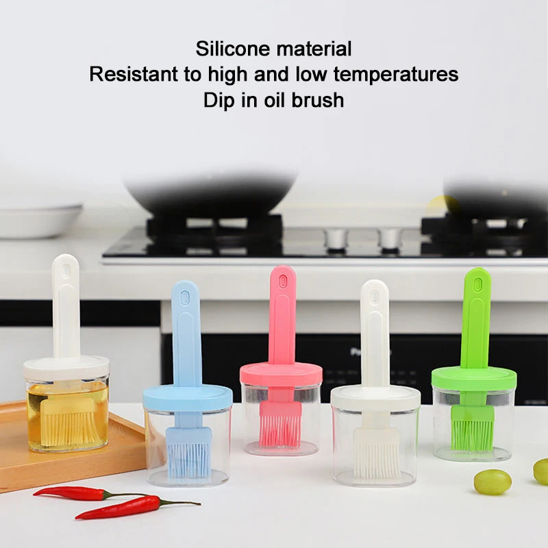 Integrated Barbecue Oil Brush High-Temperature Resistance Cooking Kitchen Pancake Home Baking Oil Brush With Bottle Cooking Tool