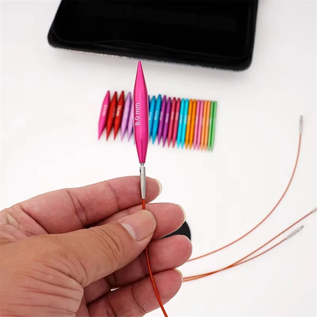 

Новые трансграничные инструменты для вязания, игла для свитера из глинозема, игла для воротника, игла 5,5 см, съемное кольцо, набор игл для шитья