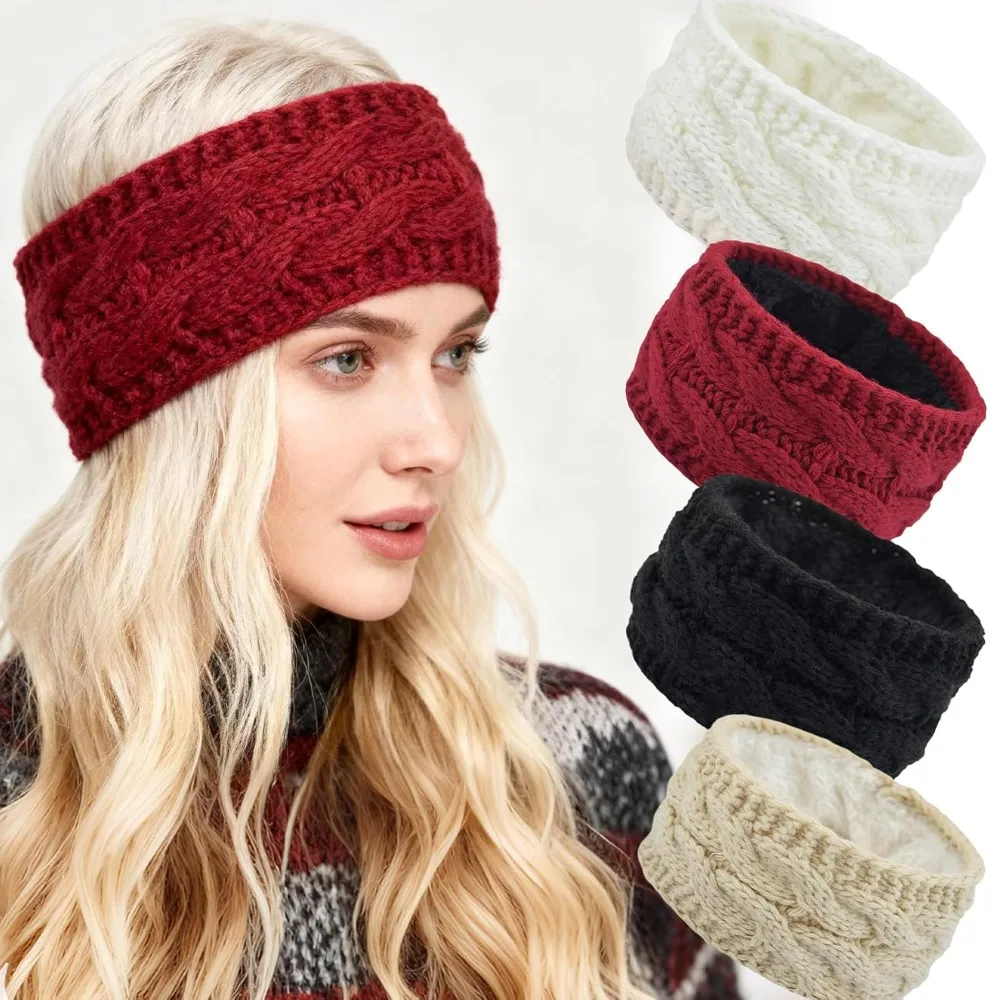 

1pc Winter Warm Headbands for Women Non Slip,Ear Warmer Headband with Fleece Lining,Winter Women,Cold Weather Sports Accessories