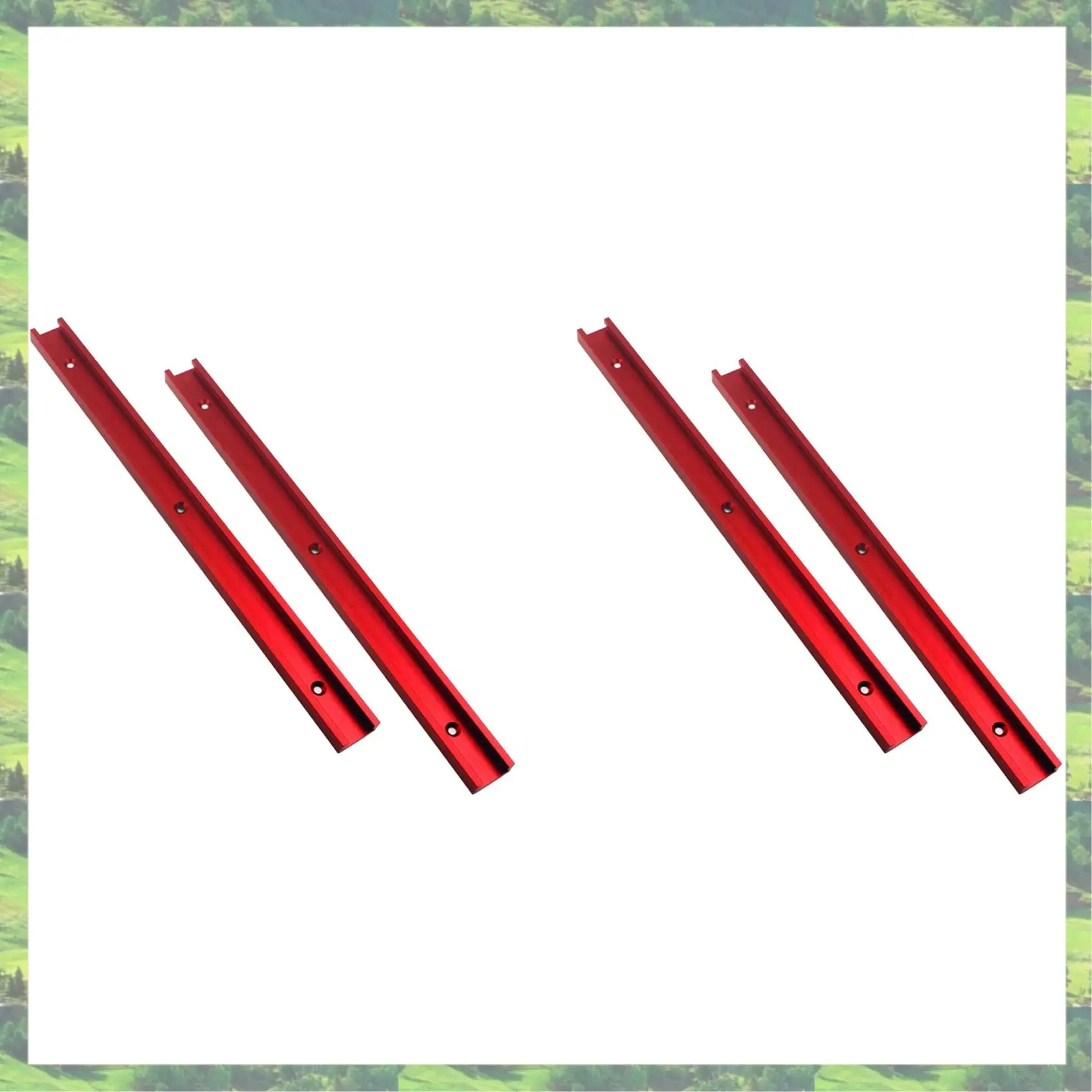 

A59Z-4Pc Aluminum 400Mm Double-Cut Profile Universal 3/4 T-Track With Predrilled Mounting Holes,30 Type T Track