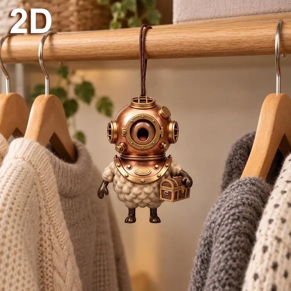 1/2/5PCS Car Pendant Aromatherapy Sheet Car Interior Deodorizing Fragrance Card DIY Car Hanging Decoration Creative Lamb Pendant