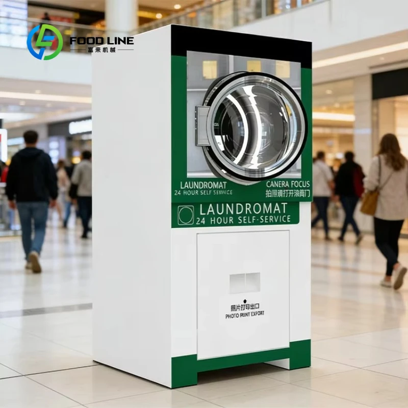 Customized Washing Machine-Themed Photo Booth Enclosures with Instant Photo Printing, High-Quality Durable Design