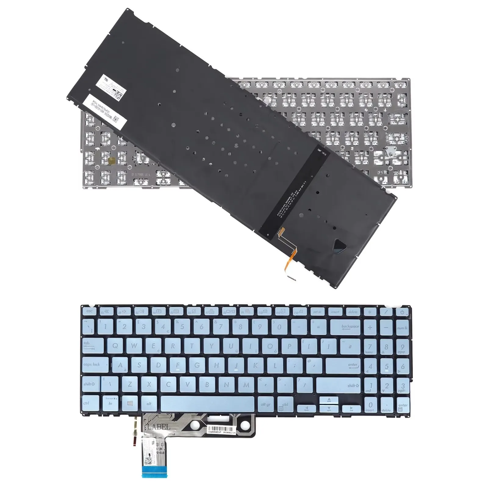 Клавиатура для ноутбука Asus ZenBook UX533 UX533F UX533FD UX533FN UX533FD UX533FN UX534FA UX534FAC UX534FT UX563FD с подсветкой (производство Великобритания)