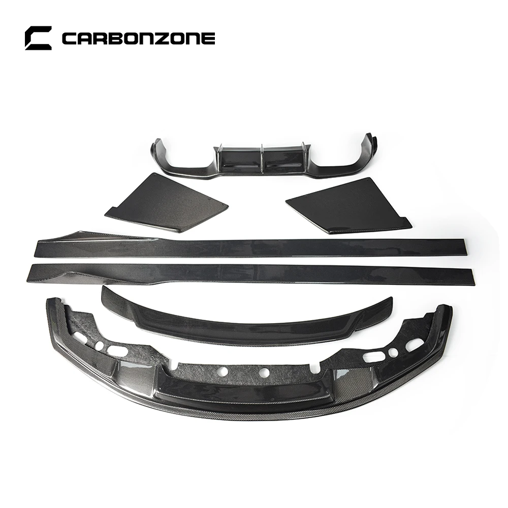 MTC Style Carbon Fiber Body Kit for BMW M2 F87 Front Rear Bumper Diffuser Lip Side Skirts Rear Trunk Spoiler