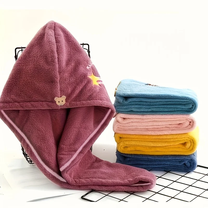 1A must-have towel for goddesses, with a soft headscarf-style design，Equipped with a snap button mechanism，Possesses excellent w