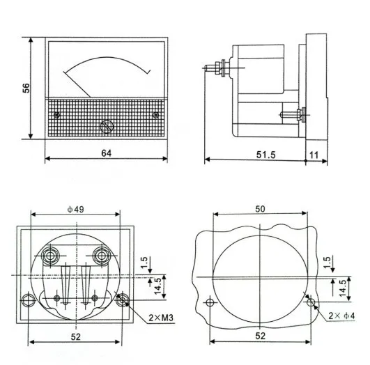 Pointer type DC voltmeter 85C1-5KV/10KV/15KV/20KV/30KV/50KV/100KV High voltage voltmeter High Voltage Resistor