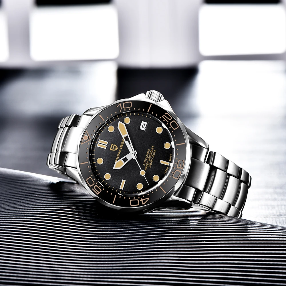 2025 ساعات جديدة PAGANI DESIGN ساعة فاخرة للرجل أفضل ساعات يد ميكانيكية أوتوماتيكية مع صندوق هدايا مرآة الياقوت العلوي