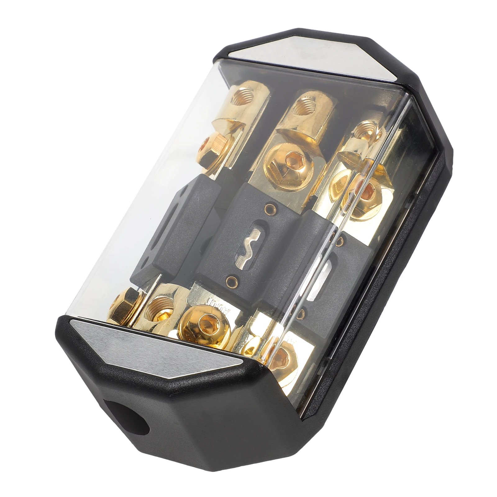 

3 Way Auto Audio Fuse Holder Car Amplifier Fuse Block High Power Output Easy Installation Sound Effects For Car Audio Upgrade