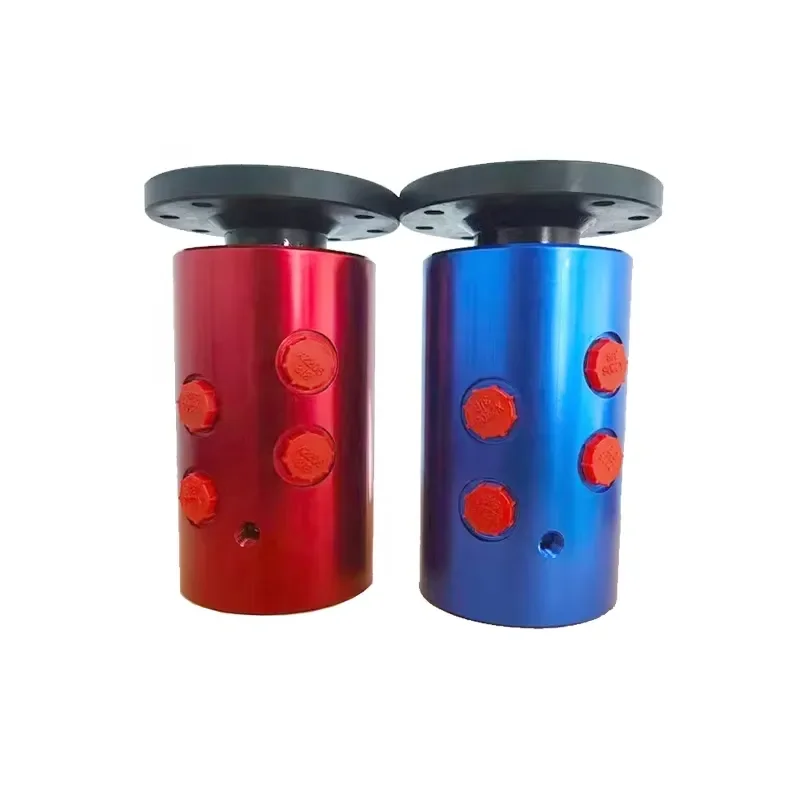4 Passages 360 Deg High Pressure Hydraulic Oil Rotary Joint Used for Robotic Arms Equipment Carbon Steel Material NPT Thread