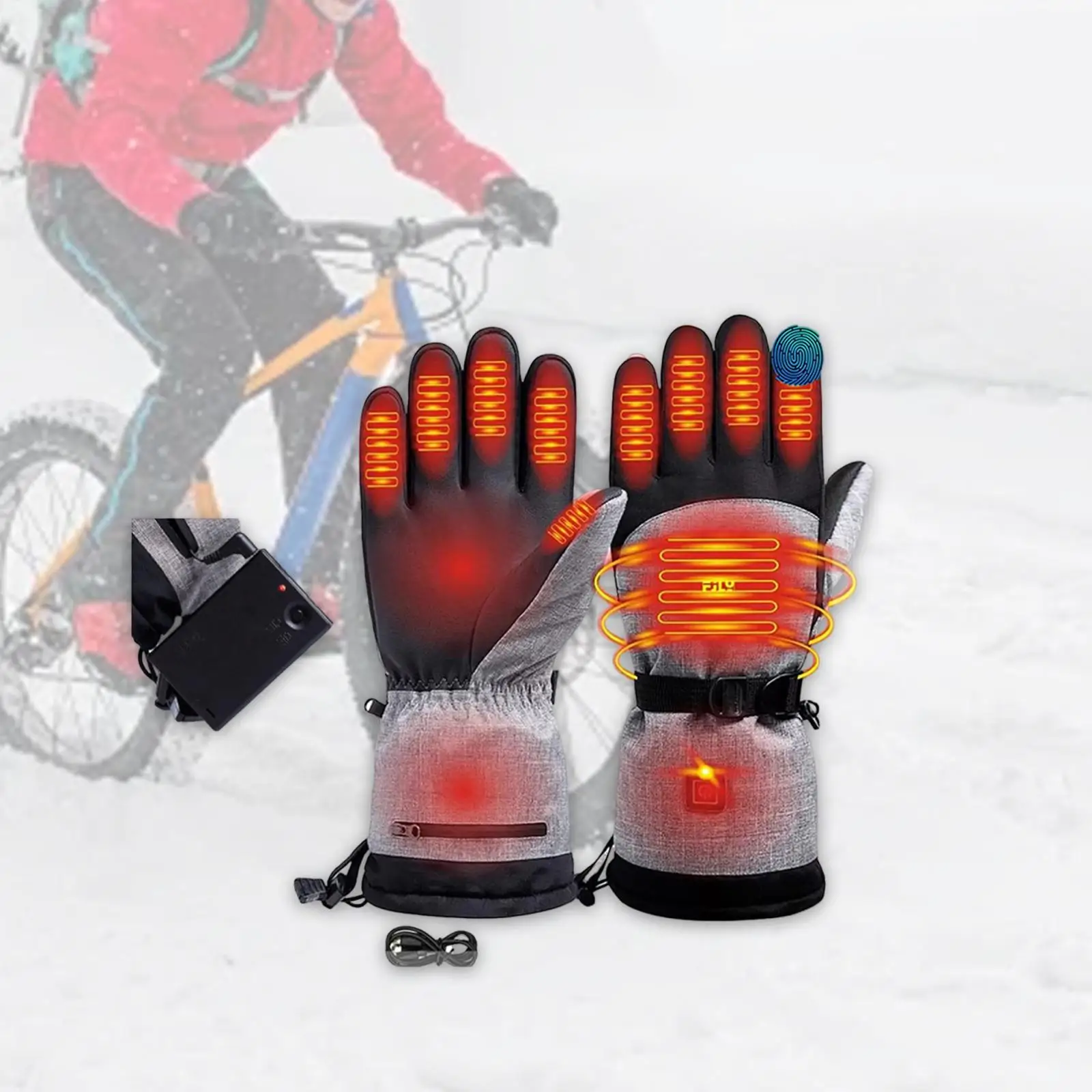 

Перчатки с подогревом для мужчин и женщин, пара электрических перчаток для скалолазания, катания на коньках, пеших прогулок