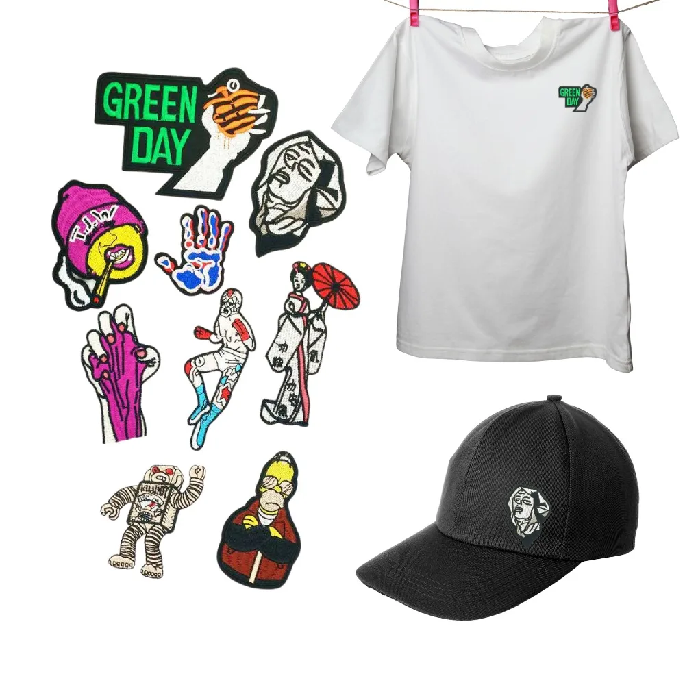 

New Cartoon Characters Embroidery Patches Clothing Accessories Decorative Stickers Iron on Patch Appliques for Clothing Scp