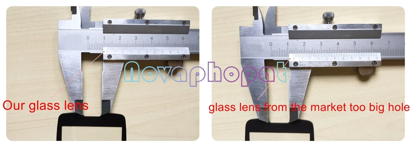 Novaphopat  Black Front Glass Screen For Philips Xenium X5500 / X623 / E570 / E560 / X550 Outer Glass lens Panel +tracking image 6