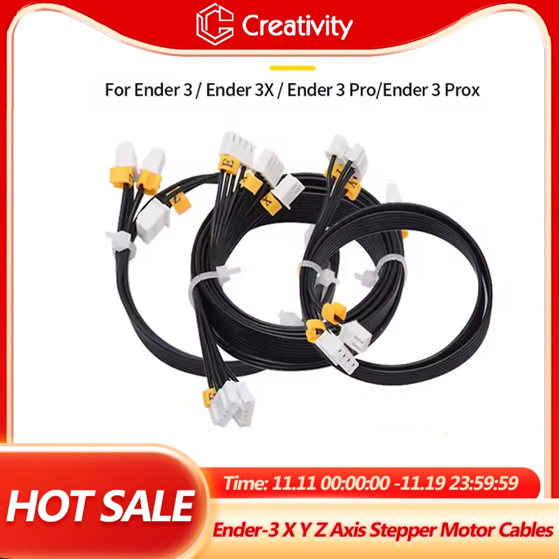 

3 шт. кабели шагового двигателя Ender-3 X Y оси Z и для Ender 3/Ender 3X/Ender 3 Pro/Ender 3 Prox