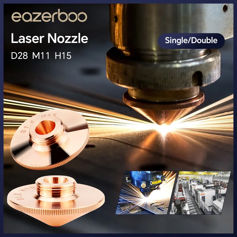 

Eazerboo Raytools Laser Nozzle D28 M11 H15 1.2 1.4 1.5 1.8 2.0 Single Double Chrome Nozzles for Raytools Laser Head BM110 BM06K