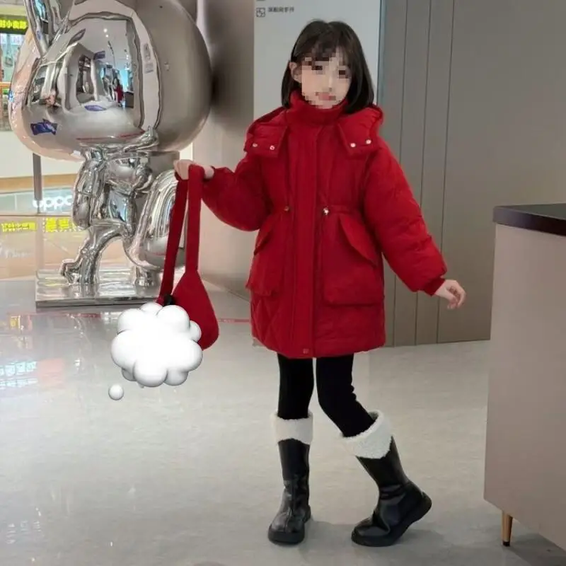 Kawaii Casual Coat Tops Fashion Children S Clothing Girls Winter Coat 2025 New Children Winter Clothes Thickenkeep Warm